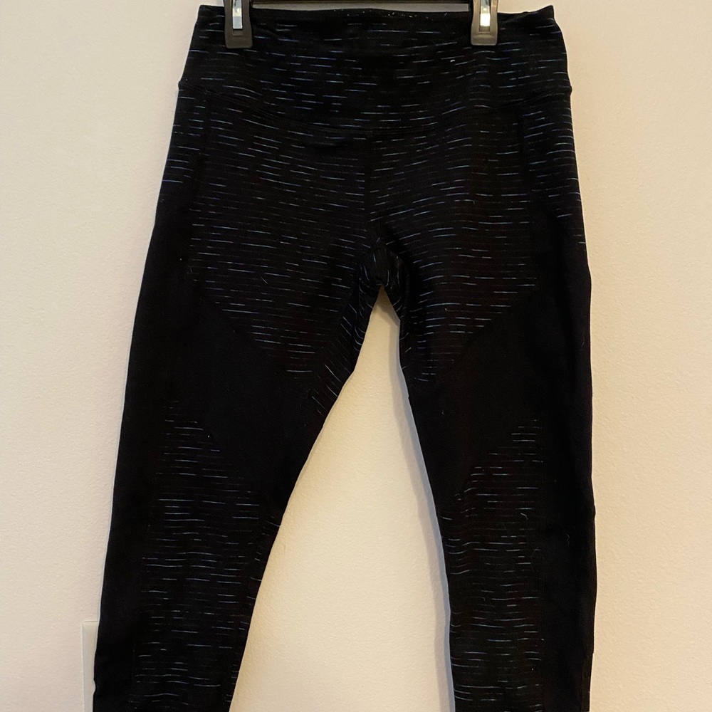Zella black/blue crop leggings